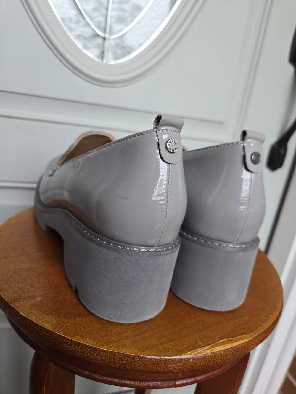 Naturalizer Darry Loafers Gray Leather